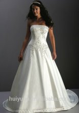 white backless satin plus size luxury wedding dresses