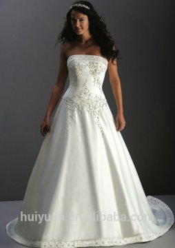 white backless satin plus size luxury wedding dresses