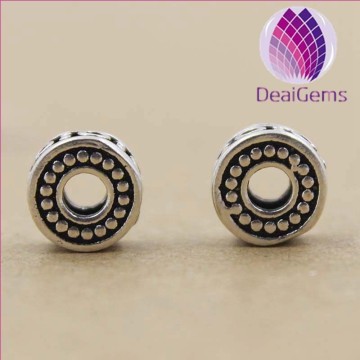 8.5x4.6mm Thai Silver Spacer Beads Jewelry Finding