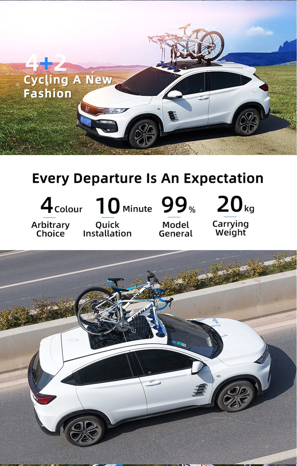 China-Made Bicycle Racks, Travel Roof Racks, Car Roof Suction Cups