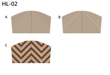 Flat Leather Stacks With Geometric Pattern