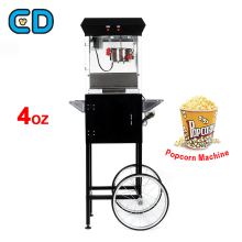 Black 4 Oz Popcorn Machine Cart - Automated Popcorn Cart for Sale with Nostalgic Electrics