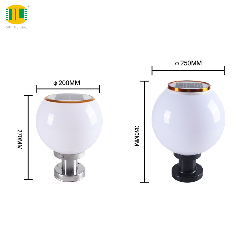 Garden Pillar Lamps Fence Wall Solar Lights