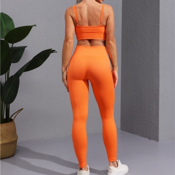 Conjunto de yoga de top corto de ropa deportiva