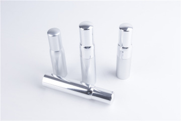 Shiny Silver Pump Plastic Cosmetic Vacuum Bottle