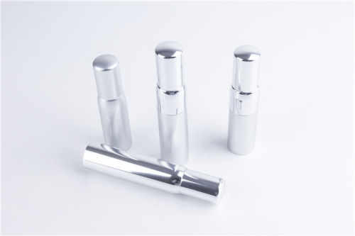 Glänzende Silberpumpe Kunststoff Kosmetik Vakuumflasche