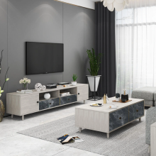 Modern TV Stand Coffee Table Combo for Living Room and Bedroom