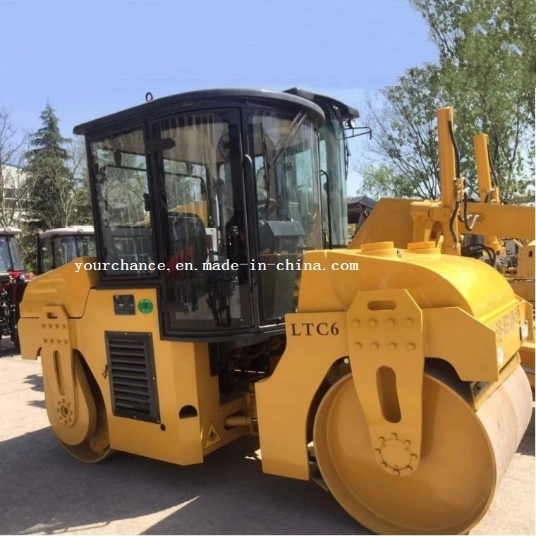 Made in China Compactor Ltc6 6 Tons Double Drums Vibratory Road Roller with Cabin