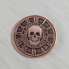 Memento Mori and Amor Fati Stoic Challenge Coins - Antique Brass Metal Coins Factory Price