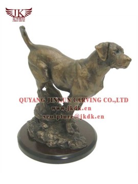 Chinese bronze landscape dog sculpture