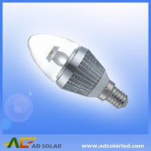 Dimmable frosted candle bulb