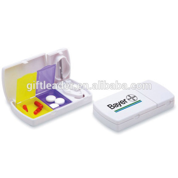 Plastic Travel Pill Box with Pill Splitter