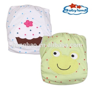 Babyland Baby Cotton embroidery Charocal Pocket Cloth Diapers