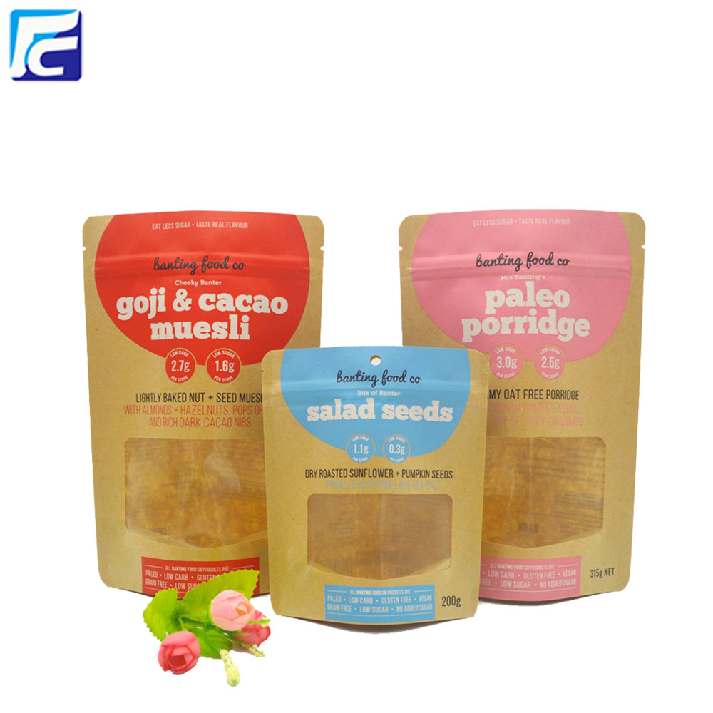 High Quality Kraft Paper Chia Seed Packaging Bag