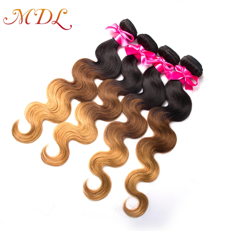 wholesale cheap human hair 1b 4 27 ombre color body wave 3 tone ombre hair extensions indian hair