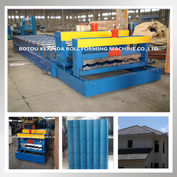 1100 Color steel glazed roofing profile roll forming machine roofing tile making machine