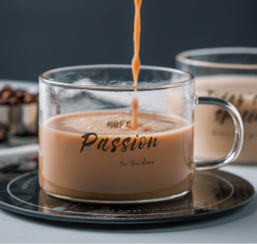 Large Wide Mouth Glass Coffee Mugs