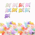 Hot Sale Plananr Resin Flatback Love Heart With Arrow Gradient Color for Hair Accessory