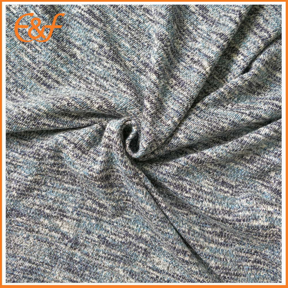 Mix yarn knitted sweater fabric look