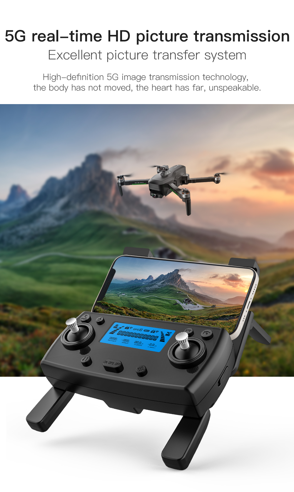Camera Drone With 3 Axis Gimbal Professional 4K HD GPS WiFi FPV RC Quadcopter Remote Drone ZLL SG906 MAX1