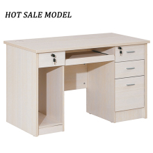 Gray Wooden Computer Table with Drawer for Home Office