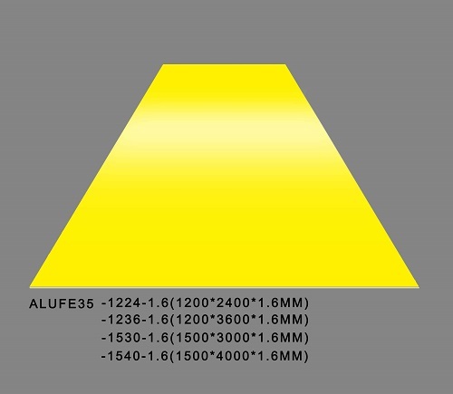 Glossy Yellow Aluminum Sheet Plate 1.6mm