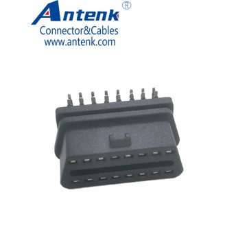 OBD 8p vrouwelijke rechthoek omgekeerde connector