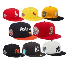 Custom Embroidery Vintage Hats for Men - 30 Teams Baseball Caps 6 Panel Fitted Snapback