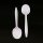 Party Ice Cream Dessert Cutlery Fork Cup White Disposable Plastic Food Spoon