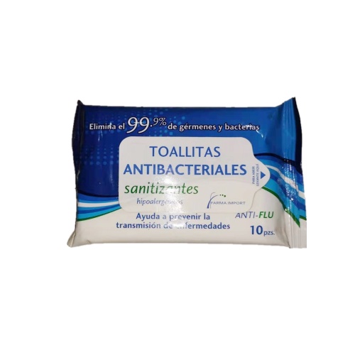 Lingettes humides de désinfection de surface antibactérienne médicale sans alcool