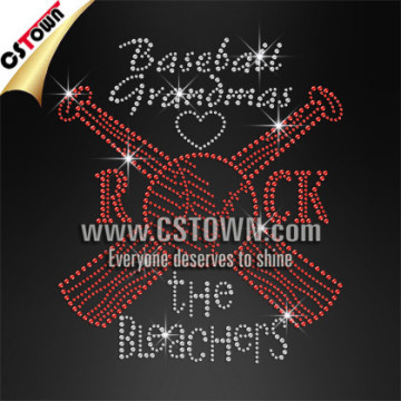 Baseball grandmas rock the bleachers rhinestone transfer sports series