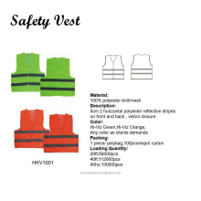 100% polyester knit/mesh cheapest reflective safety vest