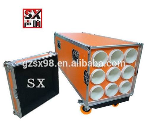 orange road case for mic stand 9pcs in one case