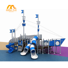 Outdoor Pirate Boat Themed Large Amusement Park Slide