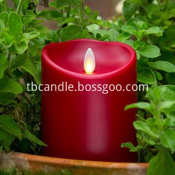 red plastic luminara candle