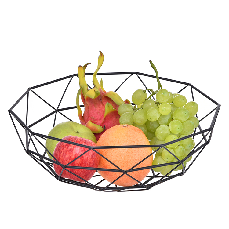 iron wire black vegetable holder fruit basket stand