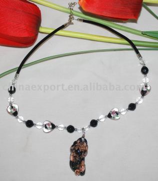 colored glazed necklace NJ-G001