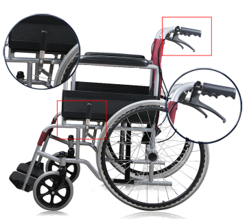 Portable Aluminum Foldable  Manual Wheel chair