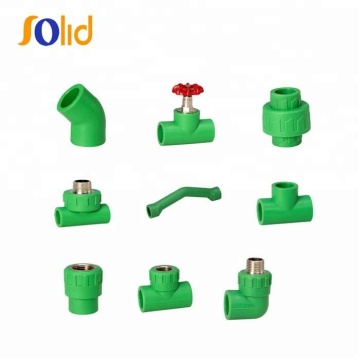 Green White color ppr pipe fittings