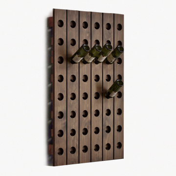 Wooden Wall Hanging Wine Rack With Holes