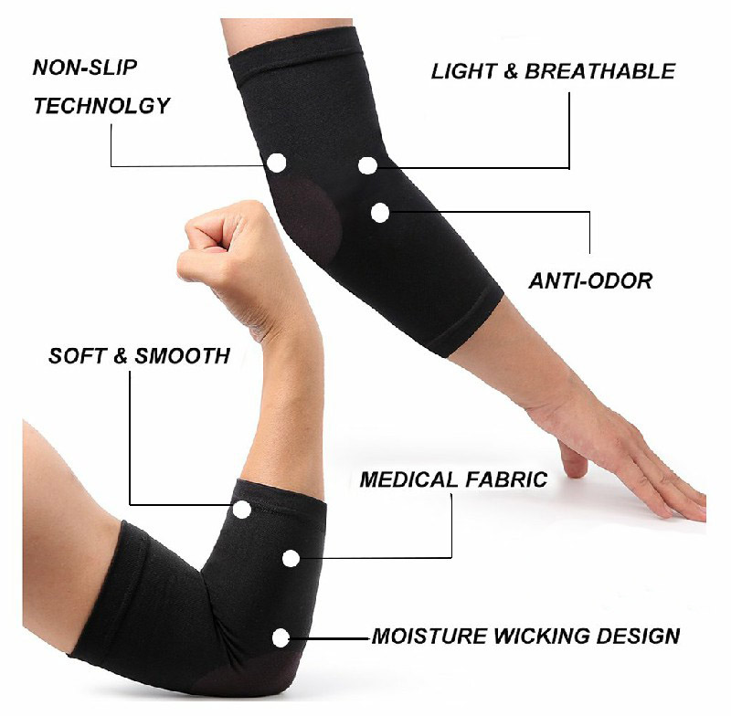 Support de coude de tennis avec compression au bras