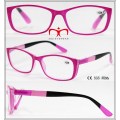 Mais recente design plástico senhoras óculos de leitura (wrp606635)