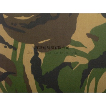 Tissu de camouflage militaire CVC Woodland avec imperméable