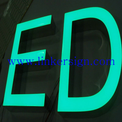 Epoxy resin letter RGB led colorful advertising store front sign