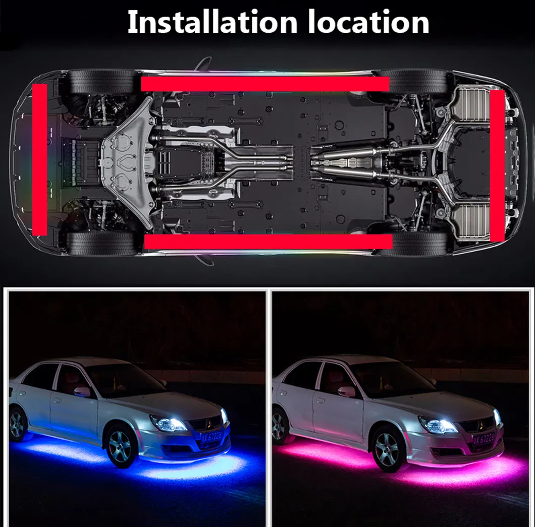 Vibrant APP-Controlled LED Strip Lights for Automotive Customization