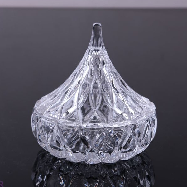 clear color of hersheys kiss crystal candy dish