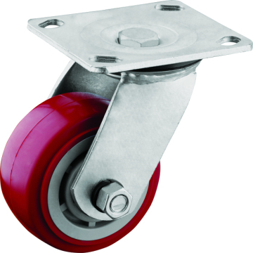 Heavy Duty Red PU Swivel Casters