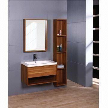 Plywood Bathroom Cabinet with Resin Basin with Melamine Veneer Finish