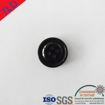 White shirt with black buttons