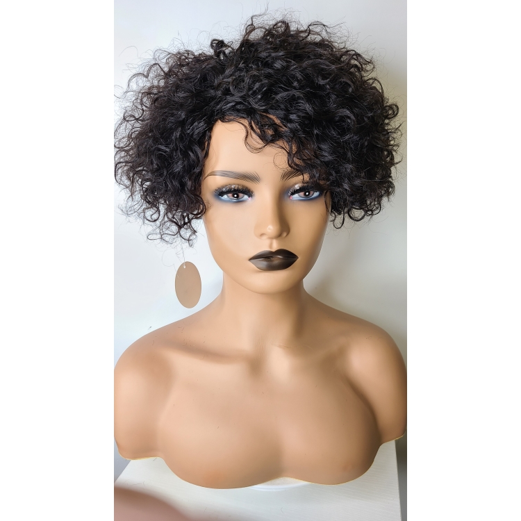 130% 150% 180% Wholesale New Style Cheap Machine Made brazilian Human customized Hair black woman Wig